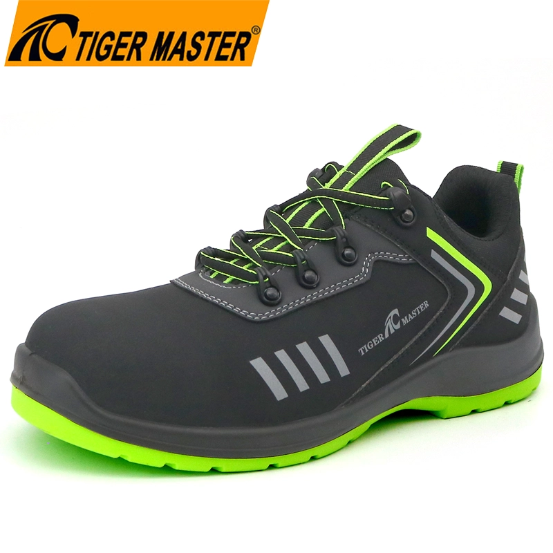 Cina TM275L Scarpe antinfortunistiche da lavoro in pelle microfibra nera con puntale in fibra di vetro produttore TM275L Scarpe antinfortunistiche da lavoro in pelle microfibra nera con puntale in fibra di vetro