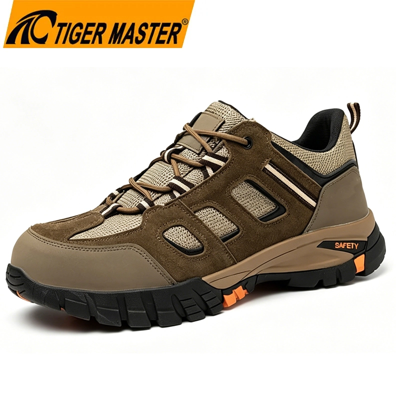 TM3477 Tiger Master Sapatos de segurança Biqueira de aço Anti-punctura Resistente a óleo Sola de borracha antiderrapante