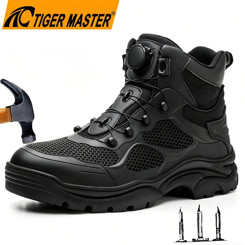 TM3512 Sistema de renda rápida KPU com biqueira de aço superior à prova de punção Botas de segurança industrial