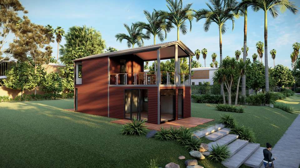 Casa contenedor prefabricada china nueva de 2 pisos - 2X03