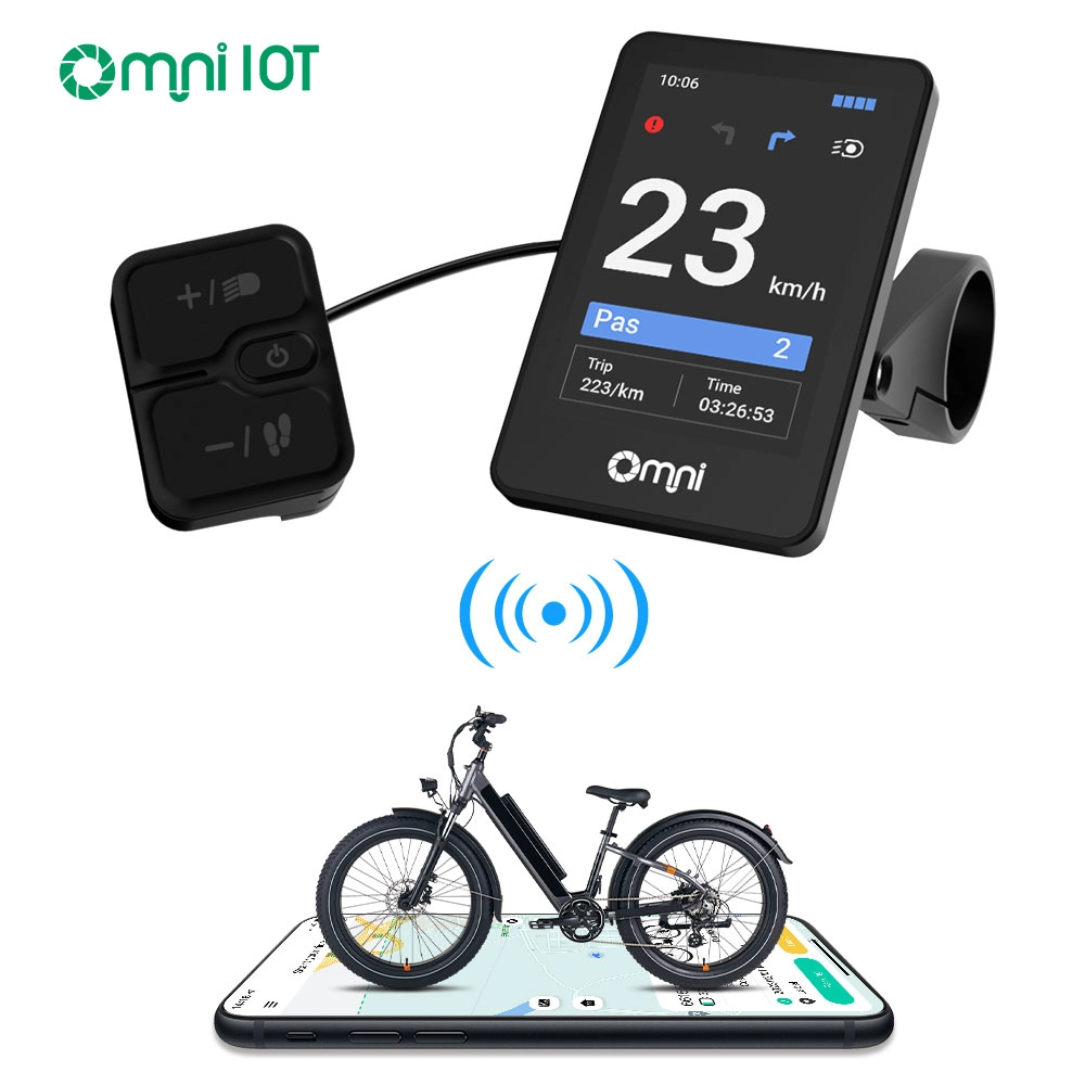 Tela EBike habilitada para IoT com navegação em tempo real