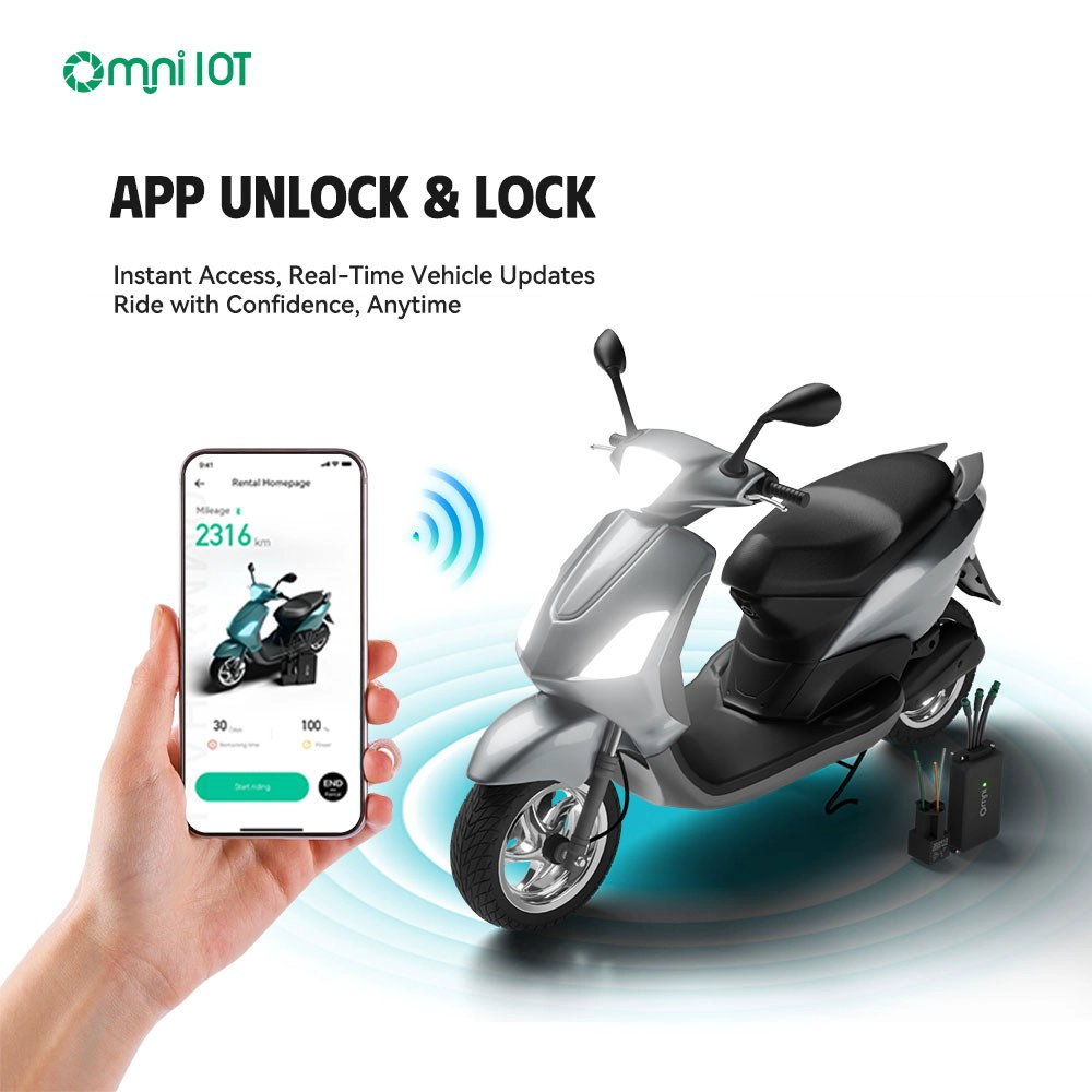 Soluzione di mobilità elettronica MOPED Anti-Lotheft IoT Tracker e Relay con tracciamento GPS di blocco automatico