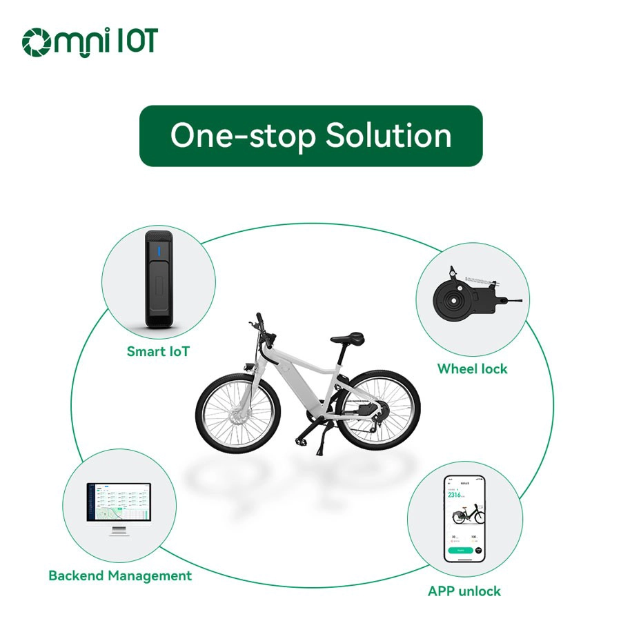 El rastreador GPS IoT funciona con Hub Lock para bicicletas eléctricas de alquiler
