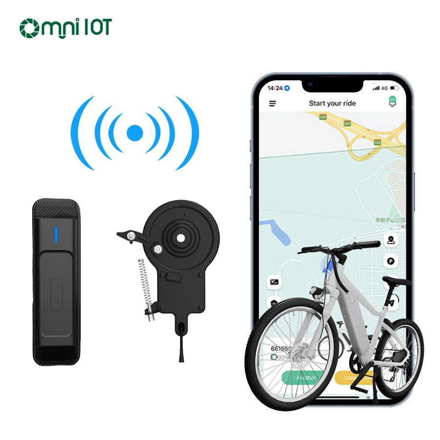 El rastreador GPS IoT funciona con Hub Lock para bicicletas eléctricas de alquiler