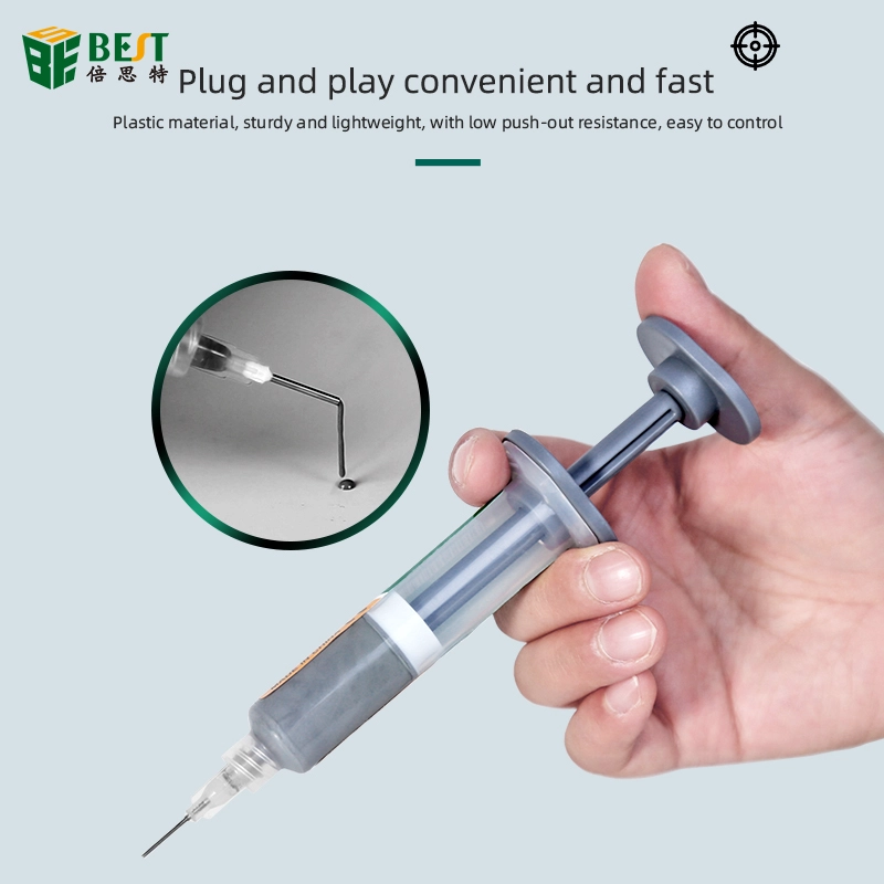 BST-017 ハンダ付けオイル コンパニオンブースター ABS樹脂 プッシュロッド シリンジタイプ ハンダペースト ハンダペースト フラックスペースト グリーンオイル プッシュロッド