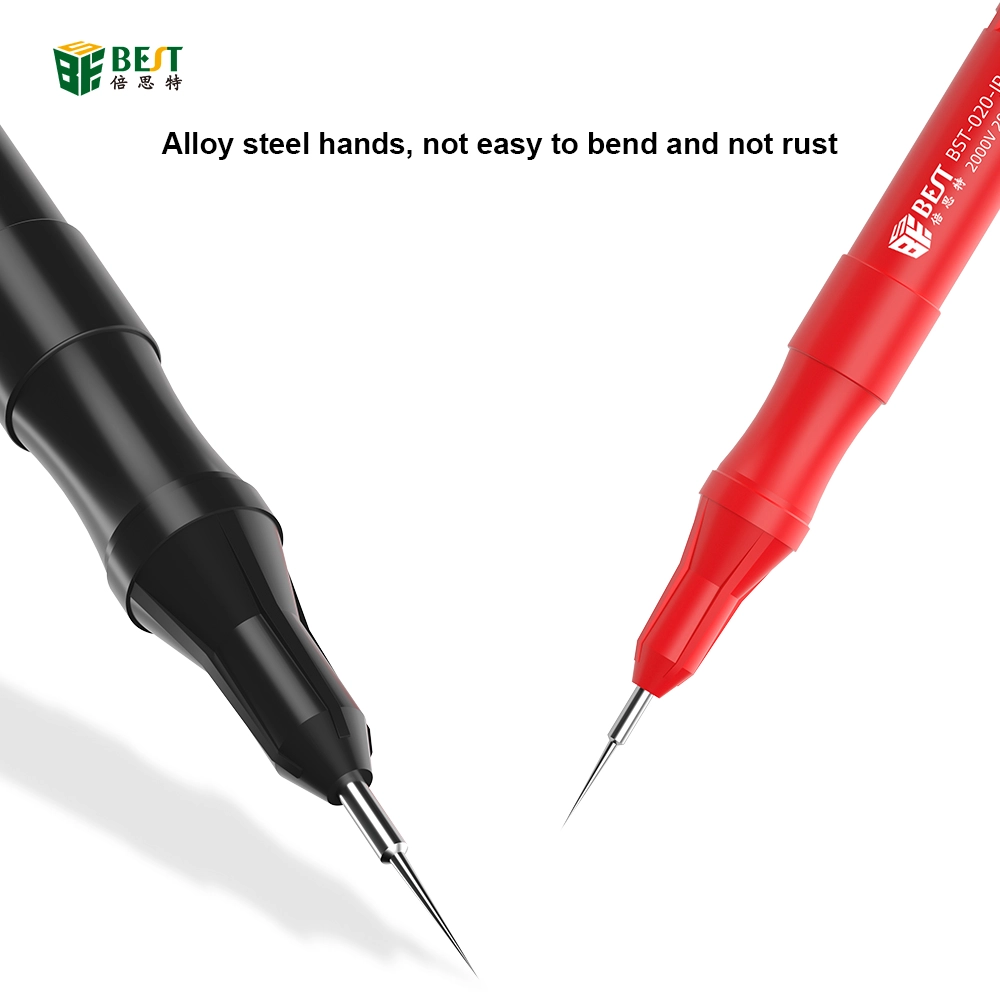 BST-020-JP multimeter superconducting fine-pointed meter multimeter pen line extra-sharp steel needle anti-scalding antifreeze silicone wire 20A high current alloy steel meter needle extra-sharp replaceable head