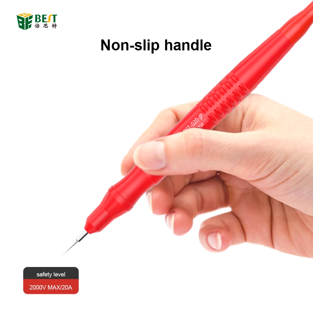 BST-020-JP multimeter superconducting fine-pointed meter multimeter pen line extra-sharp steel needle anti-scalding antifreeze silicone wire 20A high current alloy steel meter needle extra-sharp replaceable head