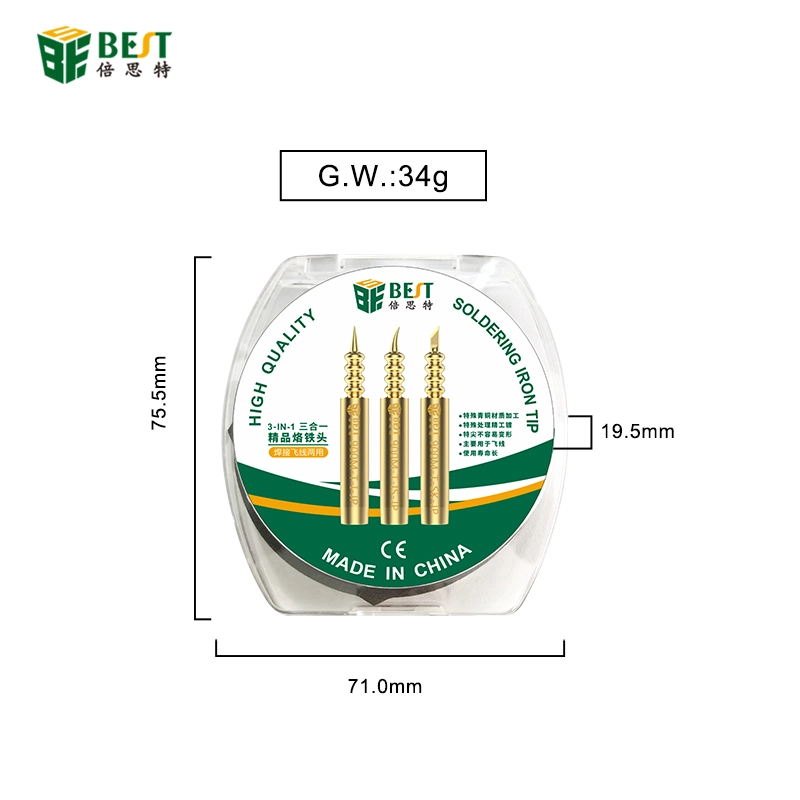900M-T-JP boutique welding head 936 series welding head Baota type 936 welding head special bronze material internal heat constant temperature tip elbow cutter head welding 3-piece set