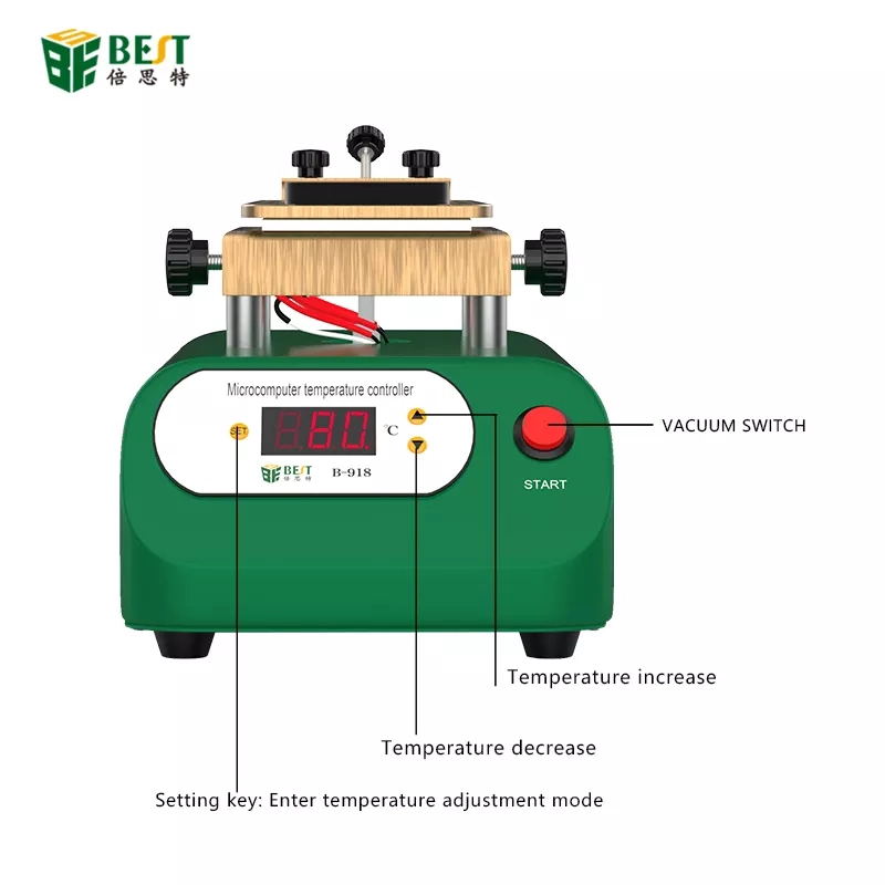 BST- 918 separatore sottovuoto schermo cellulare separatore rotante rimozione schermo curvo con staffa a ventosa