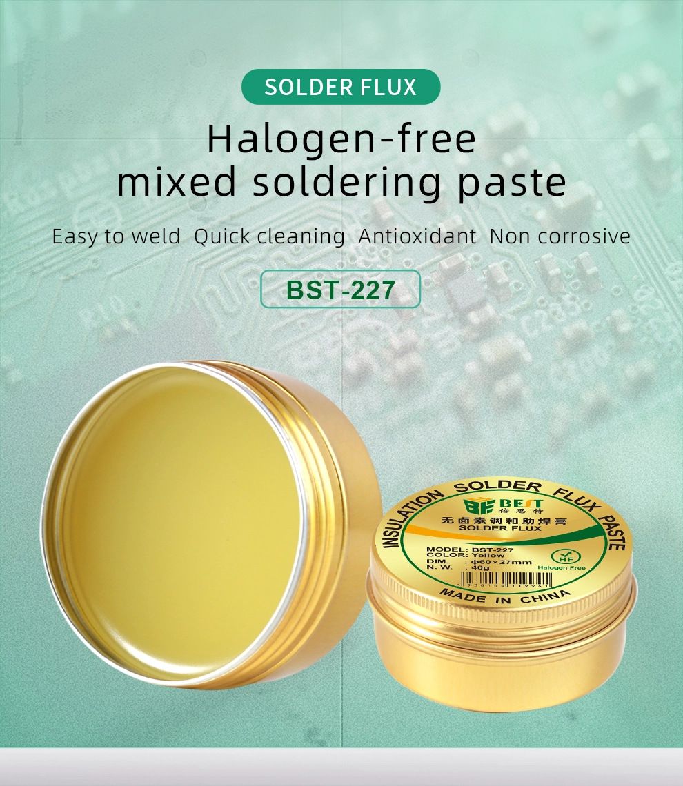 تدفق اللحام الخالي من الهالوجين ، معجون تدفق اللحام الخالي من الرصاص ، Bestool BST-227