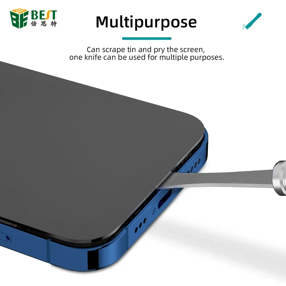 Grattoir en étain anti-magnétique, outil d'ouverture de levier de spudger en métal pour téléphone portable, ordinateur portable et tablette, meilleur outil BST-75