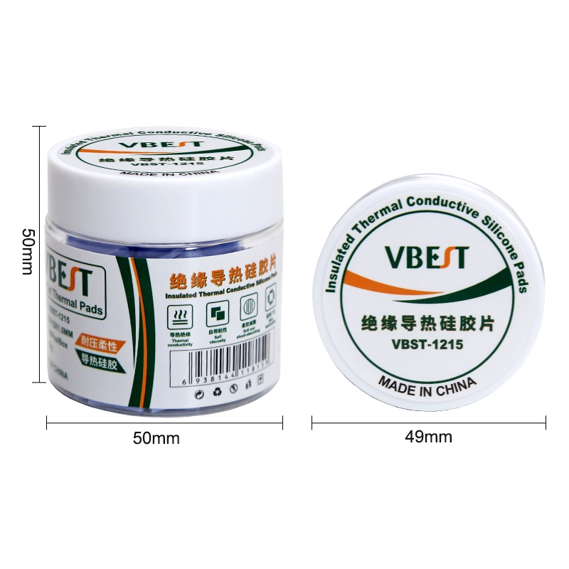 Изолированные теплопроводящие силиконовые прокладки, BestTool VBEST VBST-1215