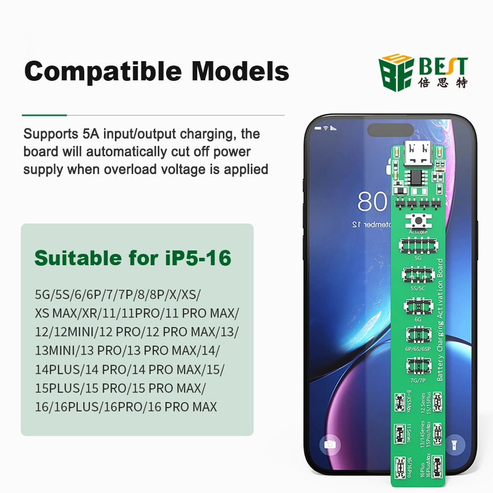 Batterielade-Aktivierungsplatine für IP5-16-China-Fabrik, Mobiltelefon-Akku-Auffangplatine, BST-J4