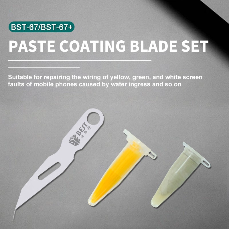 BST-67 Sliver Paste Blade Set 0.01mm Miv for LCD Line Repair Dare File