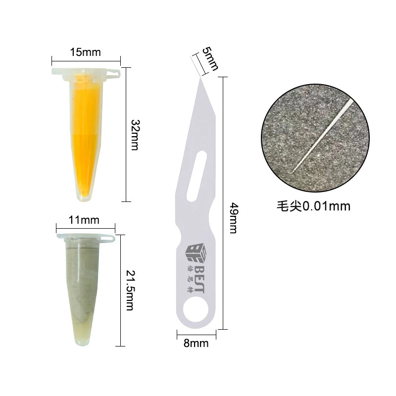 BST-67 Sliver Paste Blade Set 0.01mm Miv for LCD Line Repair Dare File