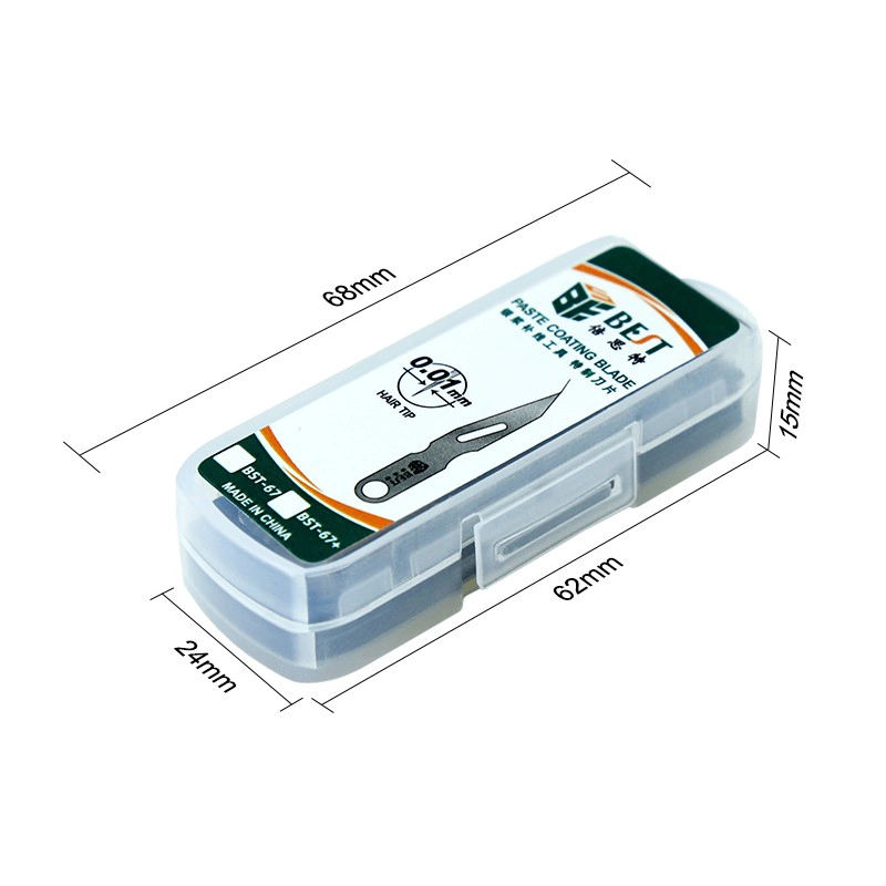 BST-67 Sliver Paste Blade Set 0.01mm Miv for LCD Line Repair Dare File
