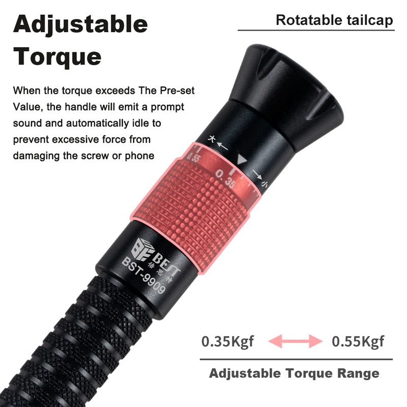 Fabricante de ferramentas de reparo de fábrica na China BST-9909 Conjunto de chave de fenda de torque ajustável Chaves de fenda de ferramentas de reparo de telefone celular