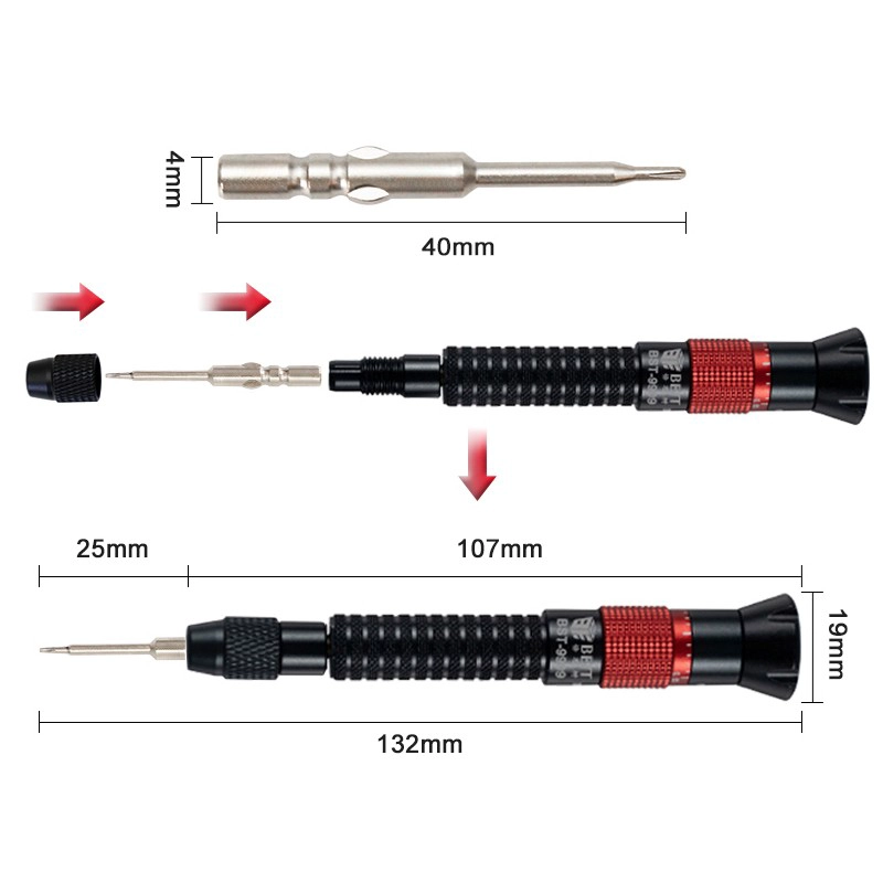 Fabricante de ferramentas de reparo de fábrica na China BST-9909 Conjunto de chave de fenda de torque ajustável Chaves de fenda de ferramentas de reparo de telefone celular