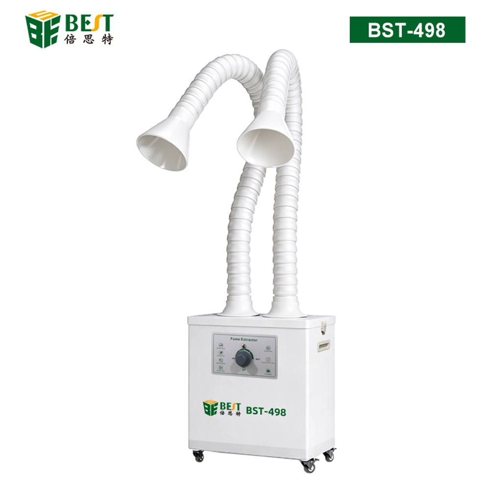 China Factory Dual-tube Design Fume Extractor Soldering Fume Purification Repair Tools Supplier BST-498