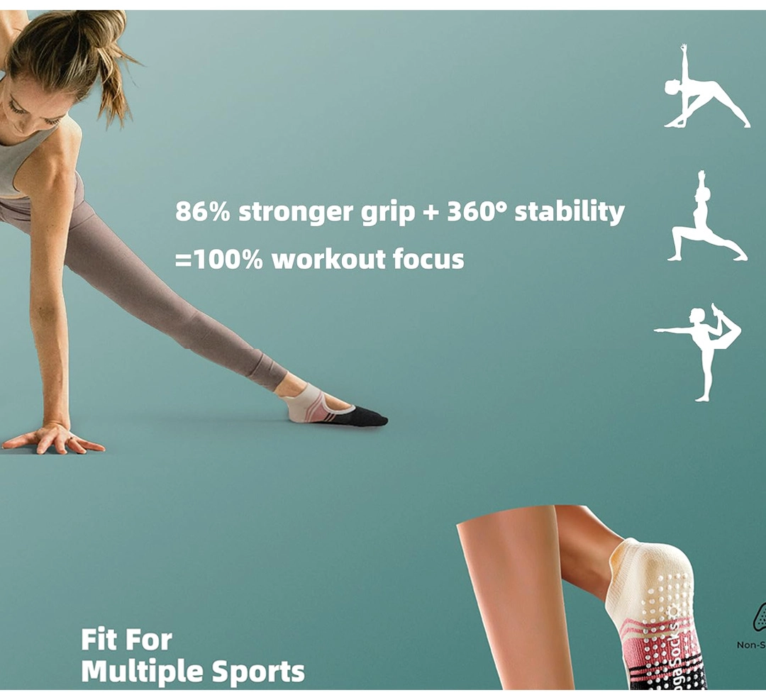 custom logo anti-slip Pilates socks manufacturer,