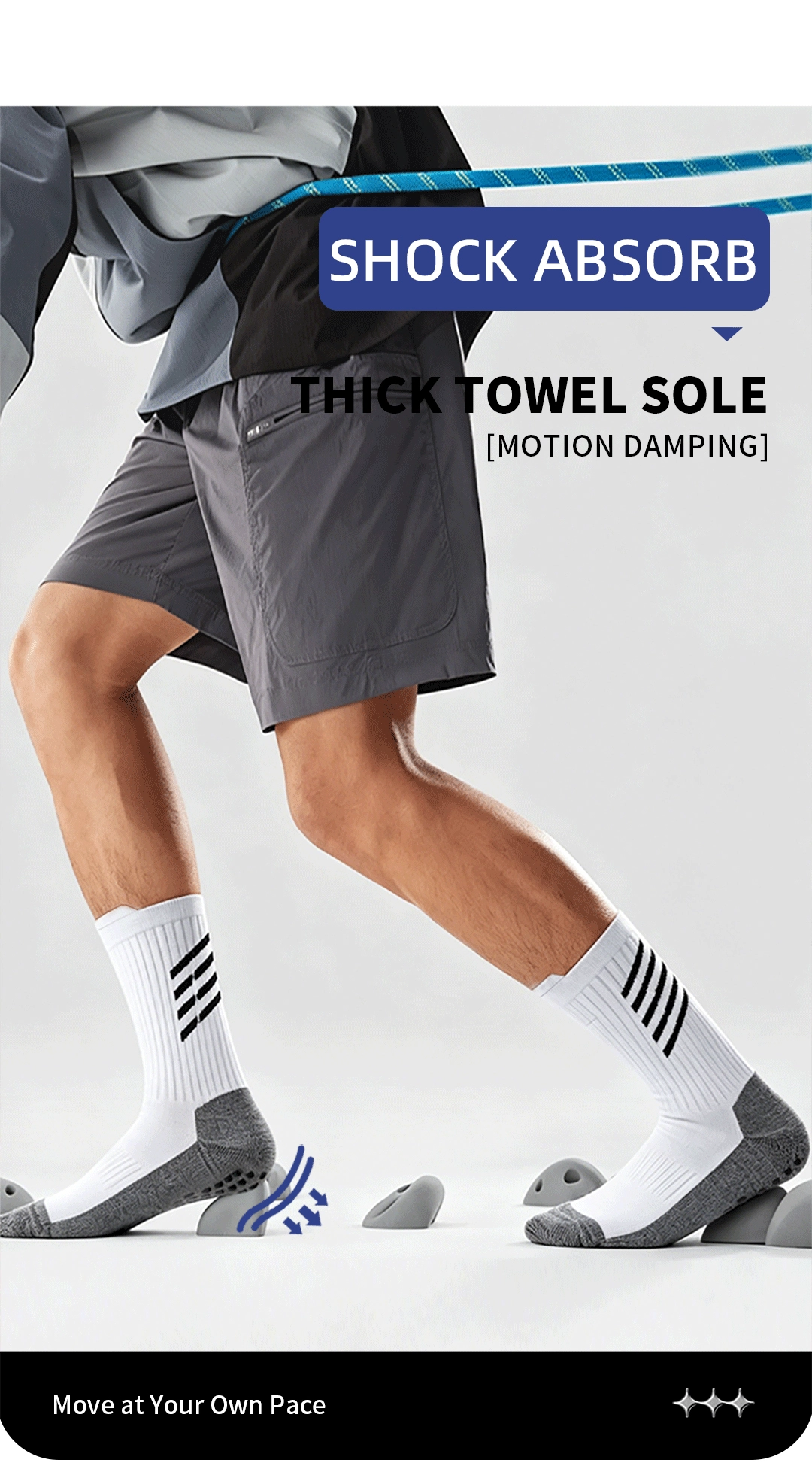  Low MOQ promotional sports socks supplier