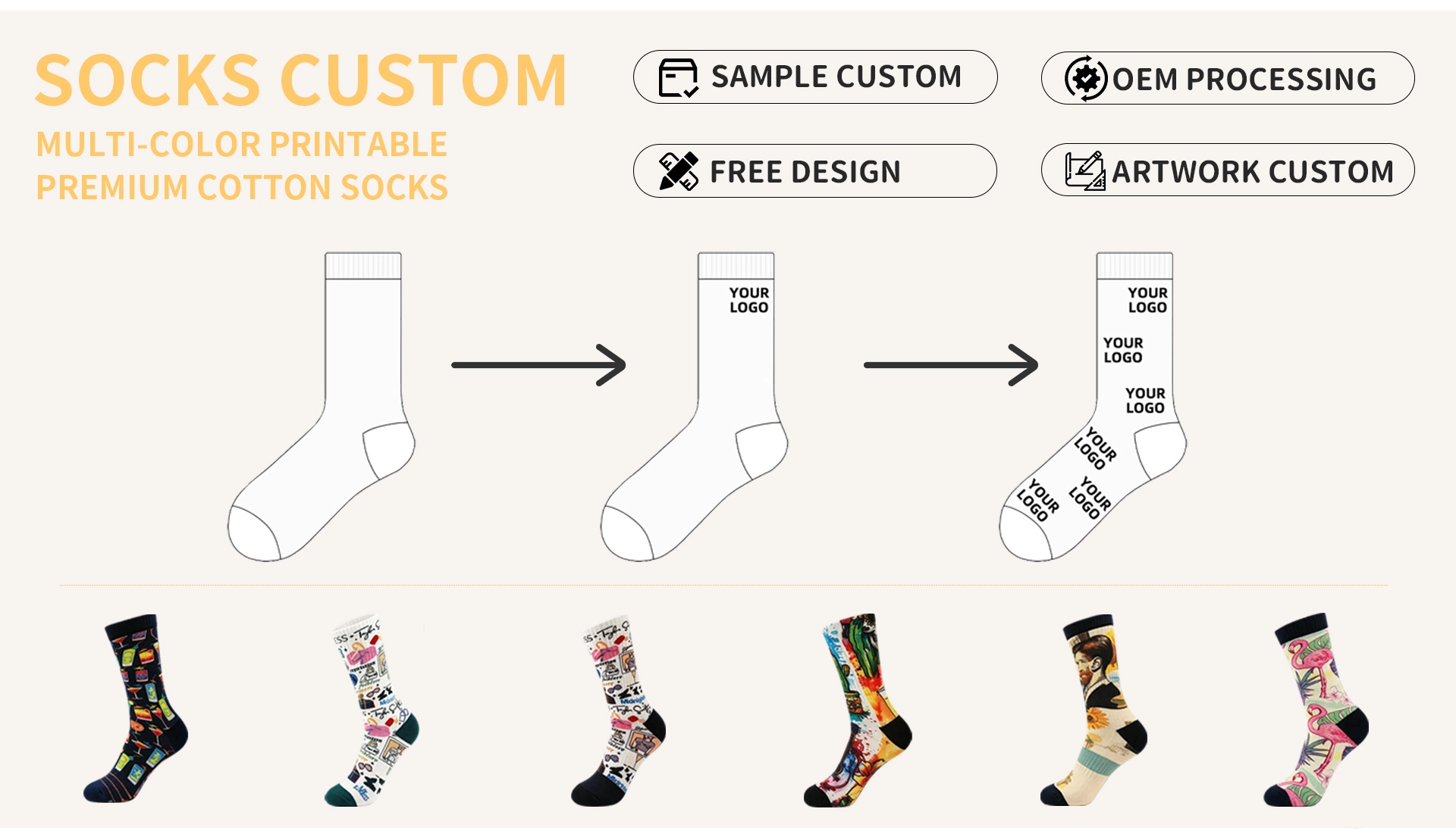 Digital print socks factory direct price