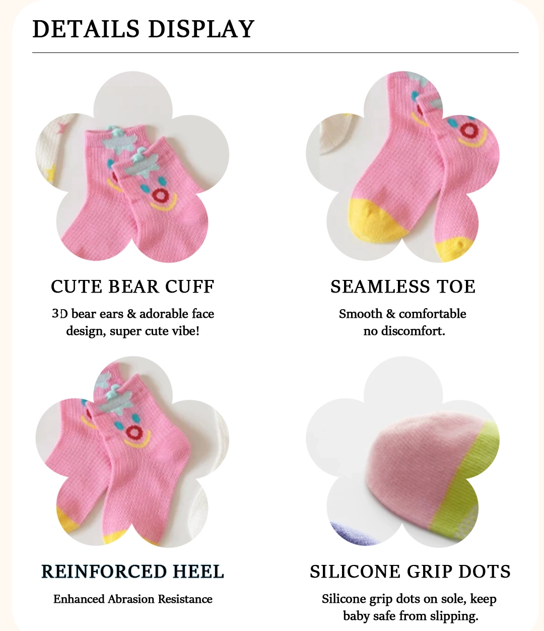 China supplier anti-slip kids socks bulk