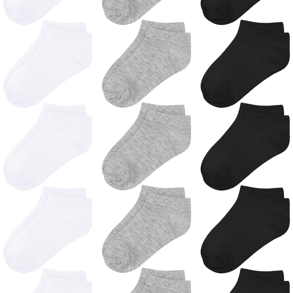 Chine Chaussettes courtes en coton blanc pour enfants, pour garçons et filles, fines, couleur unie, Patchwork, Design sportif, printemps et été, vente en gros fabricant