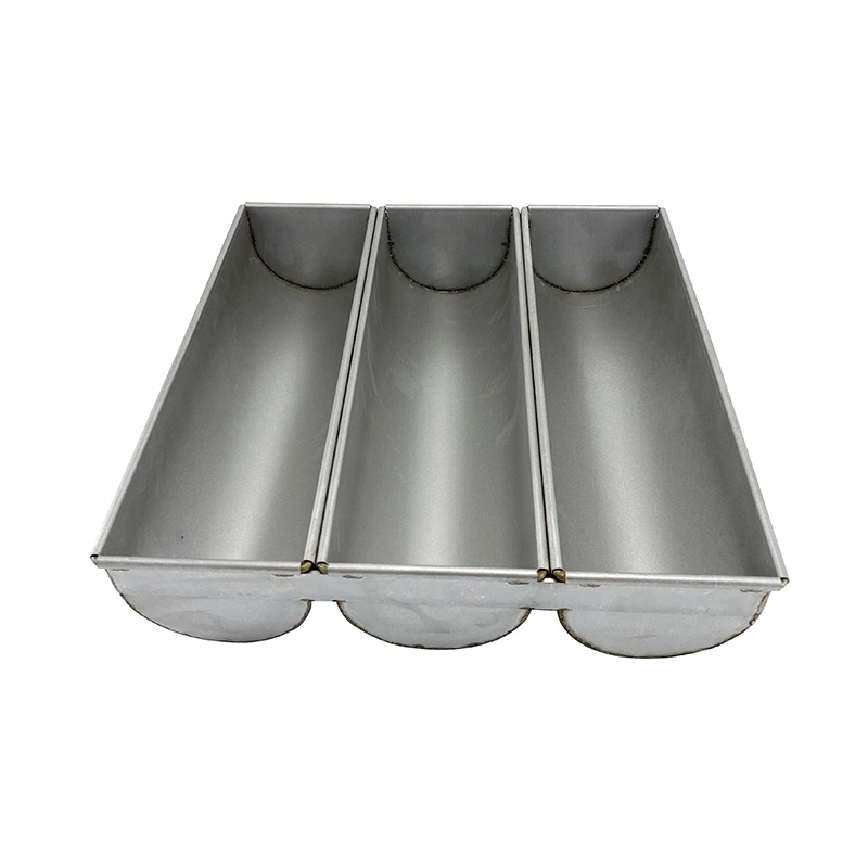 Tsina Handmade 3 Cavities Aluminum Bread Loaf Baking Pan Manufacturer