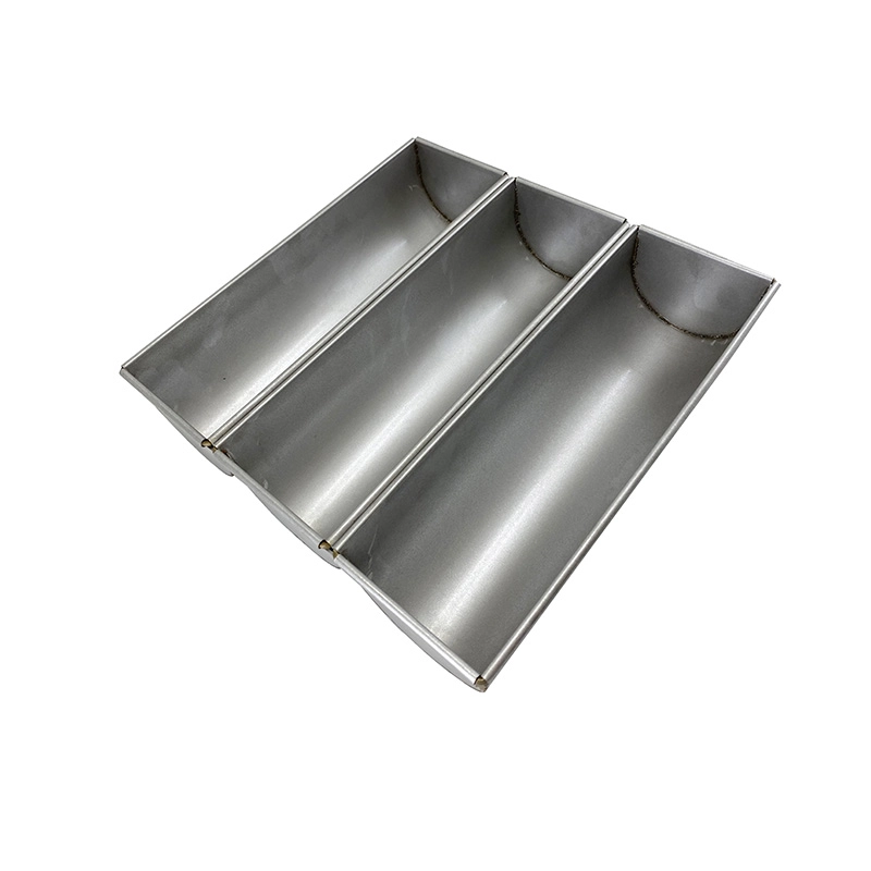 Handmade 3 Cavities Aluminum Bread Loaf Baking Pan
