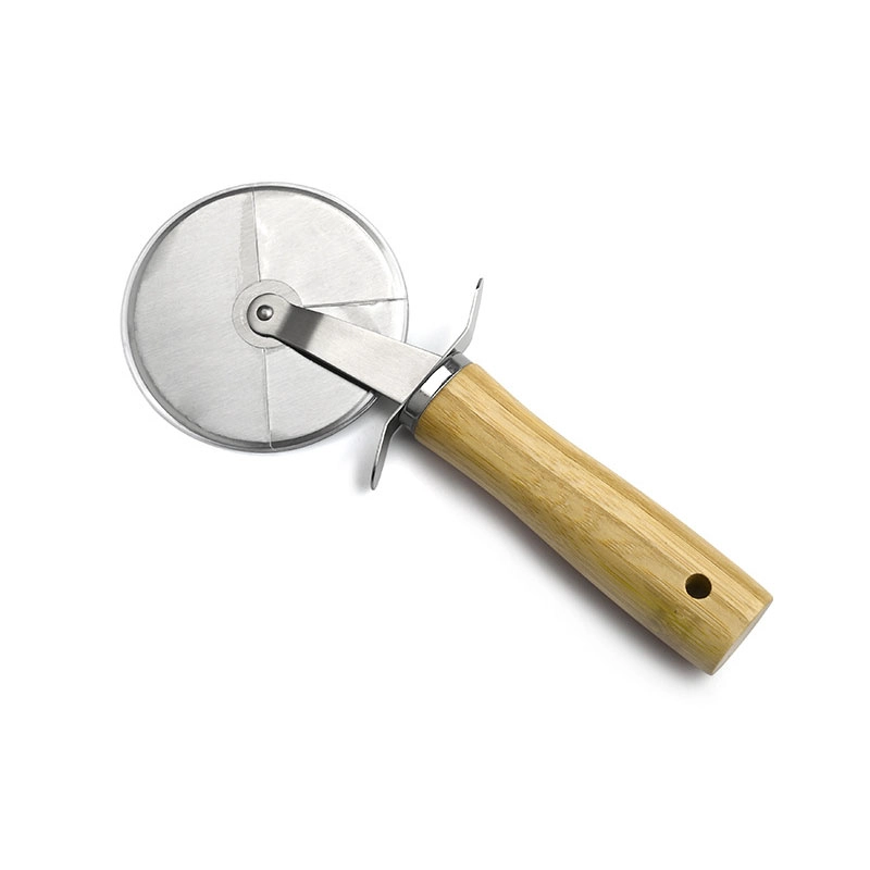 Pizza Cutter Wheel Slicer Pizza Knife with Wooden Handle