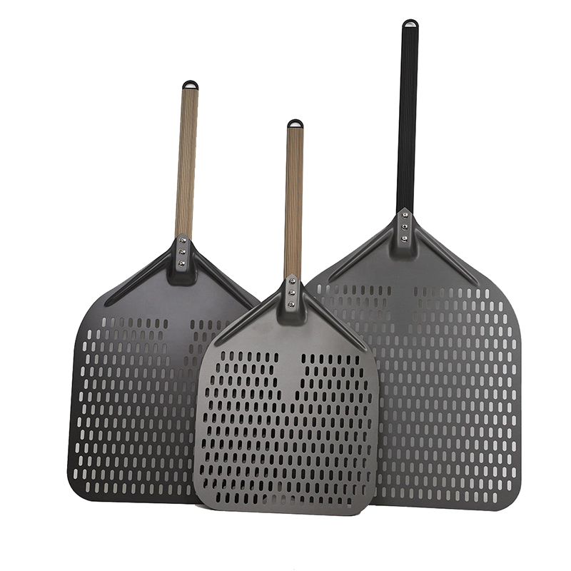 China Square Shape Aluminum Non Stick Pizza Peel Shovel Pizza Spade manufacturer