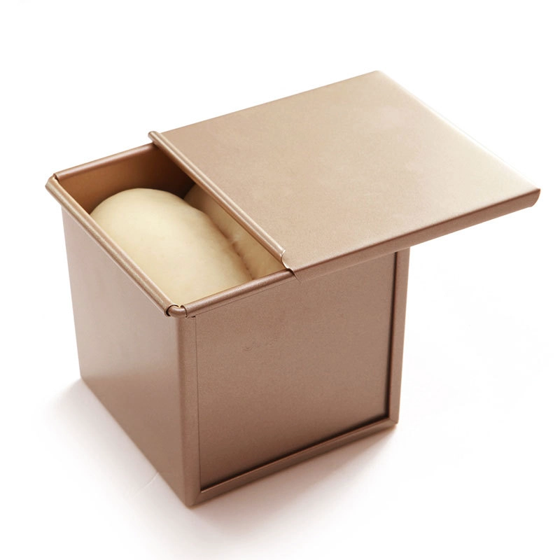 China 10cm Non Stick Aluminum Square Mini Bread Loaf Pan with Lid manufacturer