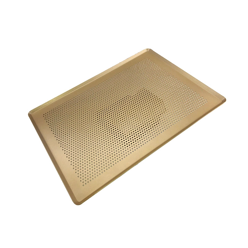 Teglia da forno in alluminio antiaderente per biscotti color oro
