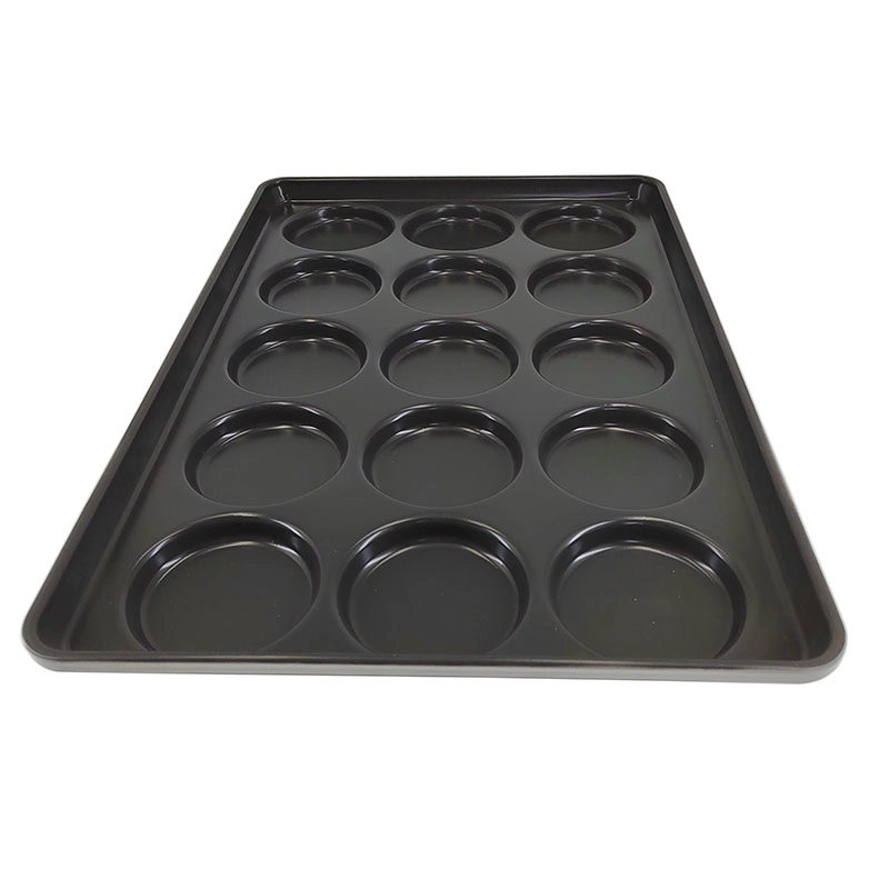 China Powder Coated 15 Molds Hamburger Bun Burger Bread Baking Pan manufacturer