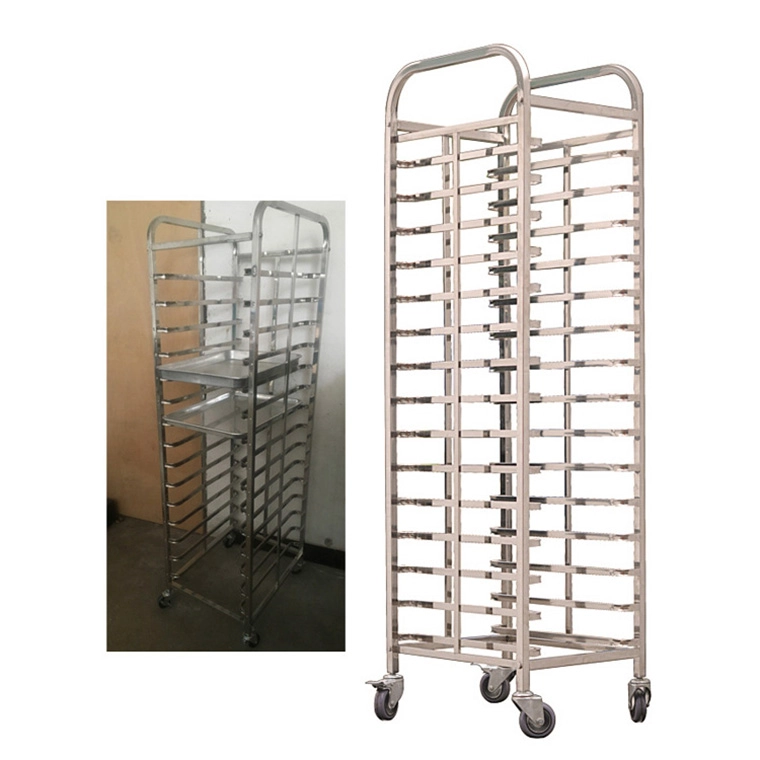Commercial Bakery Trolley with Bread Baking Trays Pans