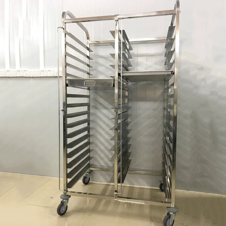 Commercial Bakery Trolley with Bread Baking Trays Pans