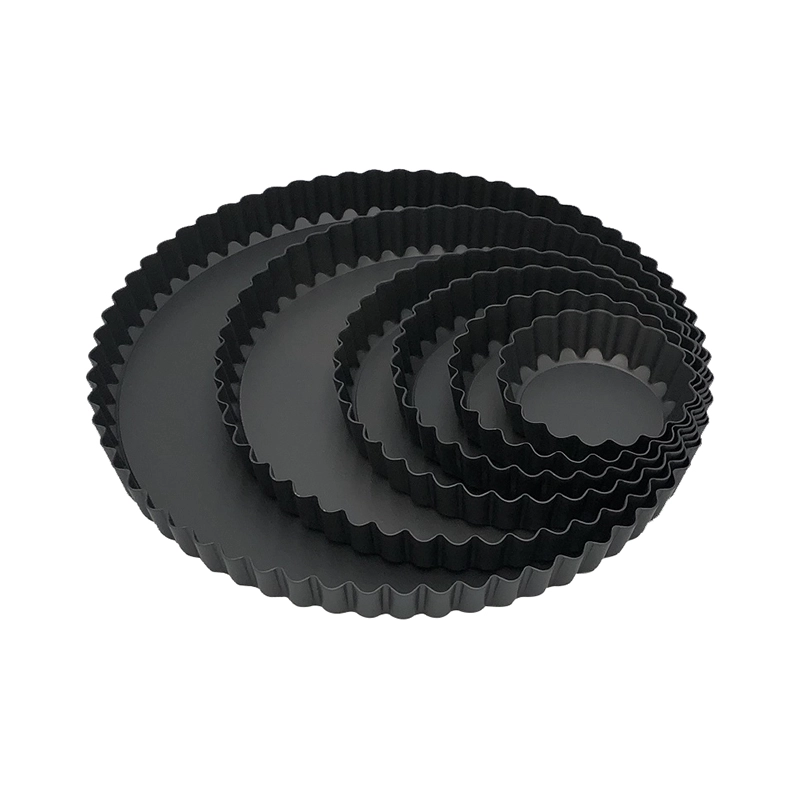 Geriffelte Aluminium-Törtchenform, Tortenbackform mit abnehmbarem Boden