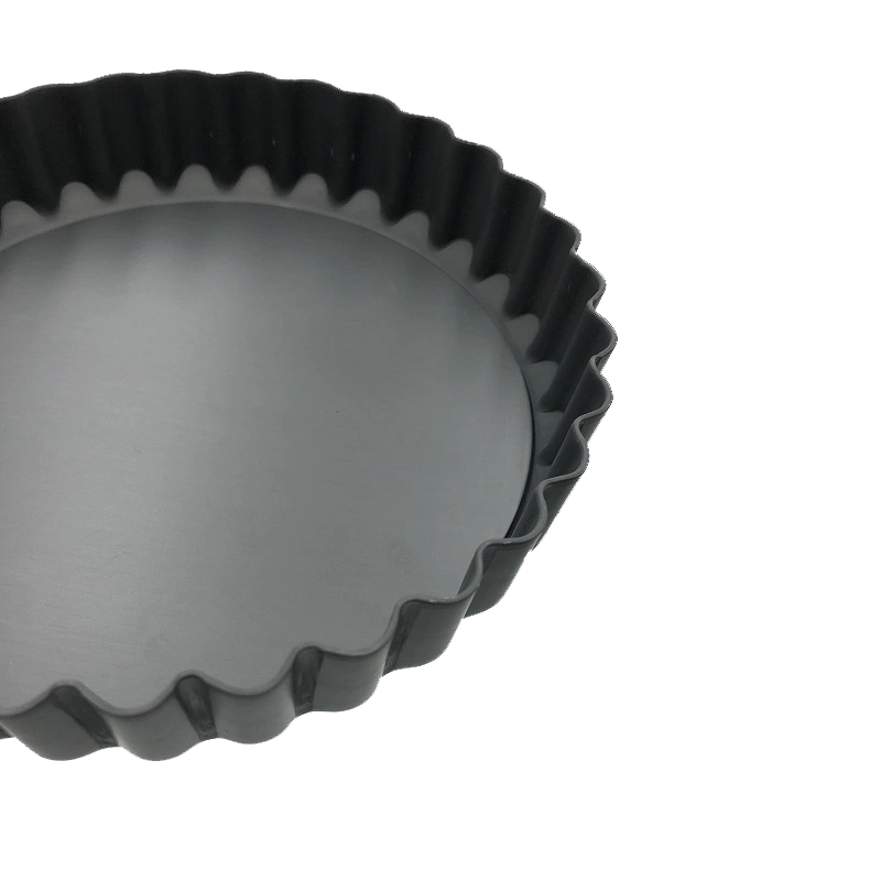 Geriffelte Aluminium-Törtchenform, Tortenbackform mit abnehmbarem Boden