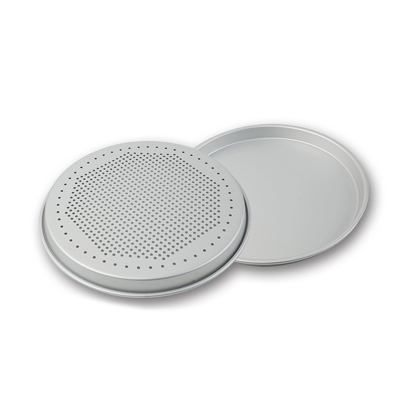 Aluminum Round Deep Perforated Crisper Pizza Baking Pan Tray