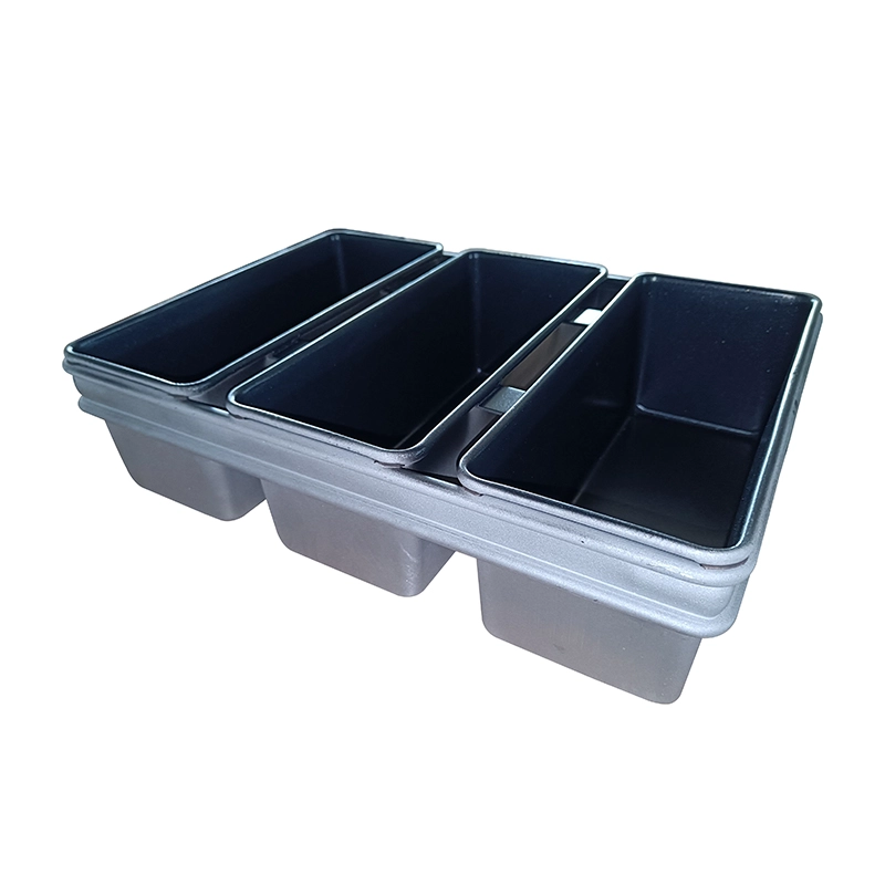 Juego de moldes para hornear pan apilable con correa de 3 cavidades