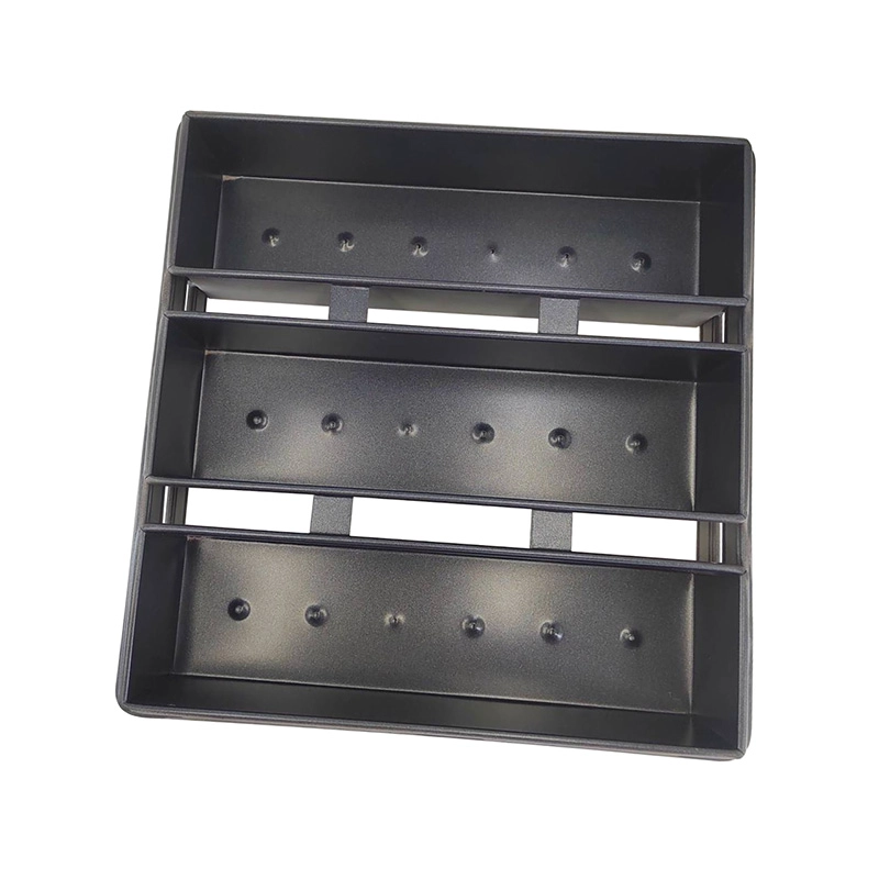 China 3 Cavities Non Stick Strap Loaf Pan Toast Bread Baking Pan manufacturer