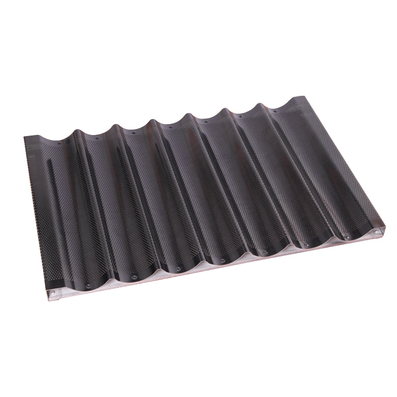 China 400x600mm Aluminum Non Stick Perforated Baguette Pan manufacturer