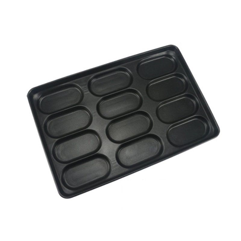 Antihaftbeschichtete Alusteel-Hot-Dog-Brötchenform mit 12 Formen