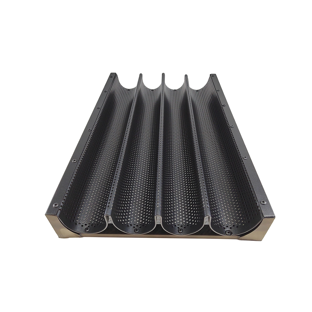 porcelana Bandeja de aluminio antiadherente para molde de pan francés, bandeja para Baguette fabricante