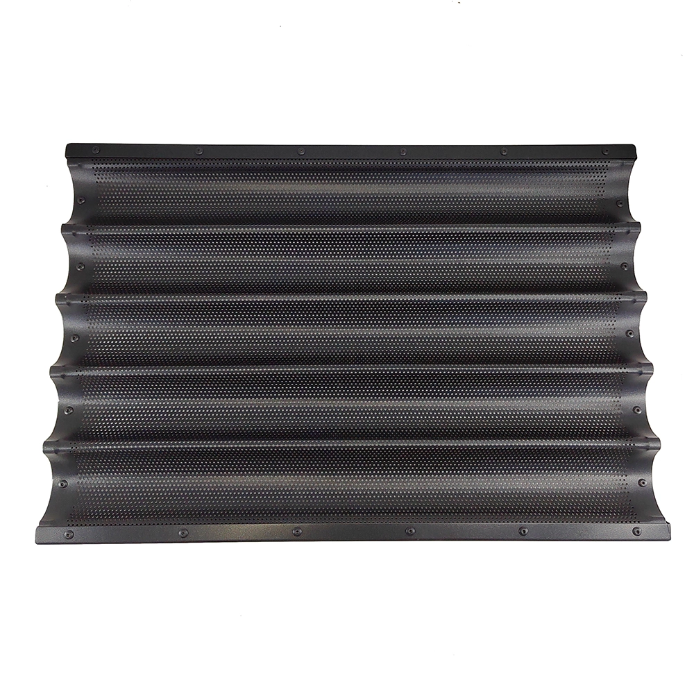 porcelana Bandeja para hornear pan francés de aluminio con 5 ranuras Bandeja para baguette fabricante