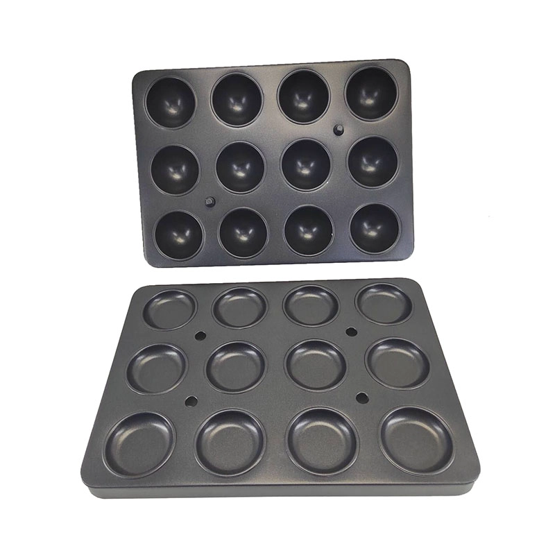 porcelana Juego de 2 moldes industriales para hornear cupcakes y muffins profundos fabricante