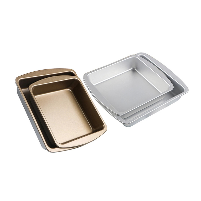 China Aluminum Square Cake Pan Cake Baking Tin Mold with Wide Edge manufacturer