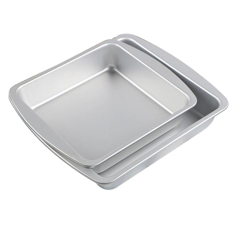 Quadratische Kuchenform aus Aluminium, Kuchenbackform mit breitem Rand