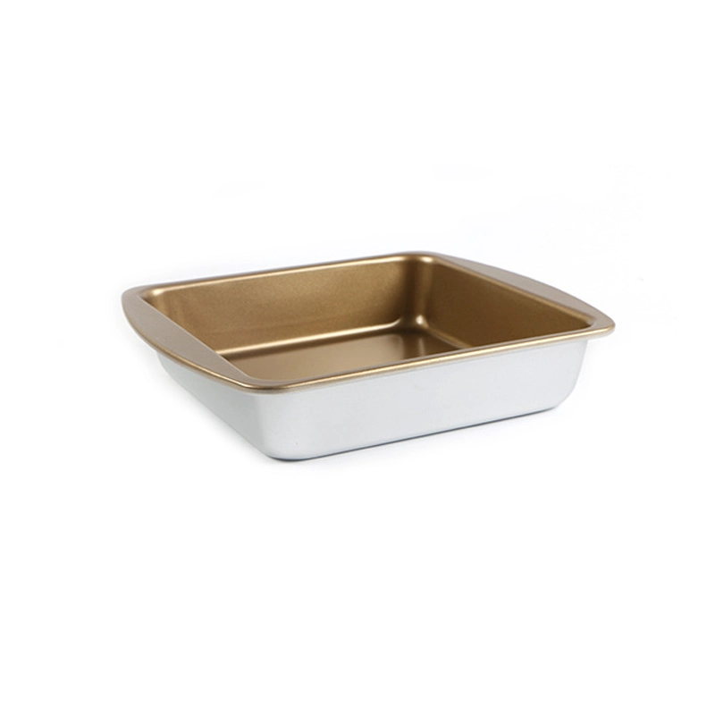 Quadratische Kuchenform aus Aluminium, Kuchenbackform mit breitem Rand